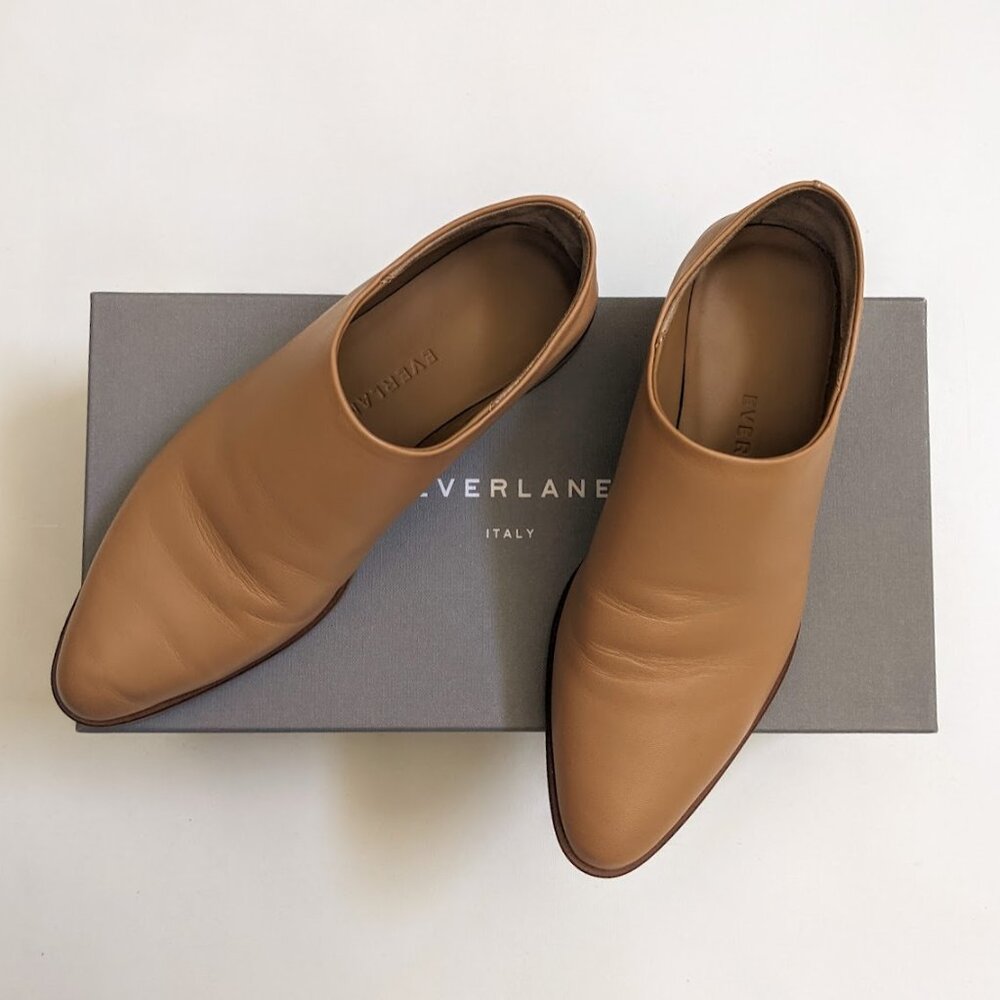 Everlane The Modern Babo Flat Loafer in Blush, Size 5